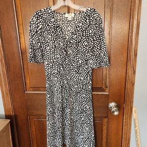Talbots Black and White Dress